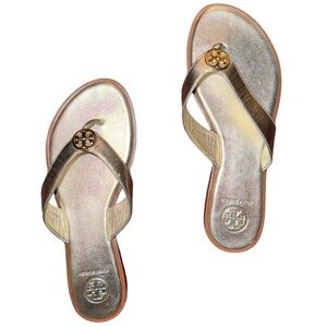 New Tory Burch Sandals in Silver & Gold Size 6